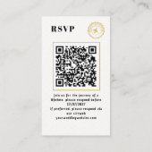 D'accompagnement Carte de réponse QR-Code de mariage de destination (Dos)