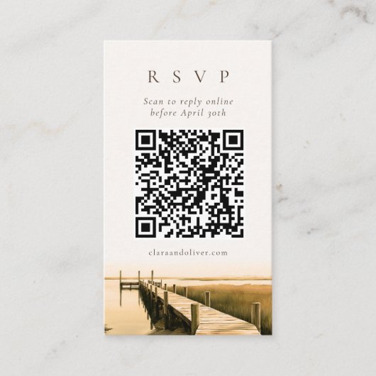 D'accompagnement Carte de réponse QR Code de mariage de la région m (Devant)