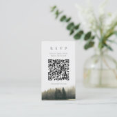D'accompagnement Carte de réponse QR Code de mariage Evergreen Coas (Debout devant)