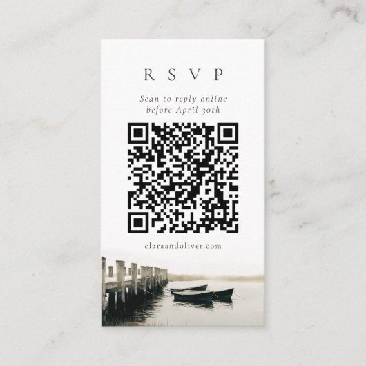 D'accompagnement Carte de réponse QR Code du port de Cape Cod (Devant)