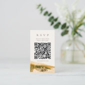 D'accompagnement Carte de réponse QR Code Herbe de Mer Rustique Côt (Debout devant)