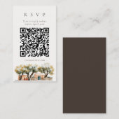 D'accompagnement Carte de réponse QR Code méditerranéen du bosquet (Devant / Derrière)