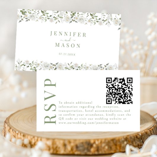 D'accompagnement Carte de réponse QR code pour le mariage de la fut