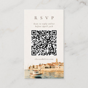 D'accompagnement Carte de réponse QR Code pour mariage à la ville p