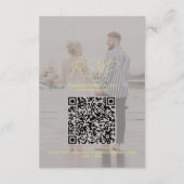 D'accompagnement Carte de réponse QR code pour mariage aux cygnes (Dos)