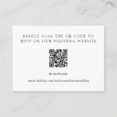 D'accompagnement Carte de réponse QR Code pour mariage élégant au e (Dos)