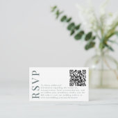 D'accompagnement Carte de réponse QR code pour mariage floral Bohèm (Debout devant)