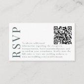 D'accompagnement Carte de réponse QR code pour mariage floral Bohèm (Devant)