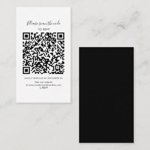 D'accompagnement Carte de réponse QR Code pour mariage moderne