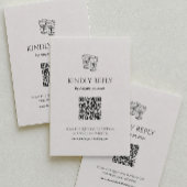 D'accompagnement Carte de réponse QR code pour mariage Old Money