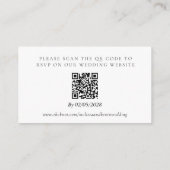 D'accompagnement Carte de réponse QR Code pour un mariage dans le j (Dos)