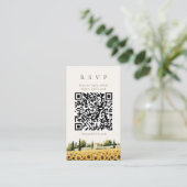 D'accompagnement Carte de réponse QR Code pour un mariage toscan av (Debout devant)