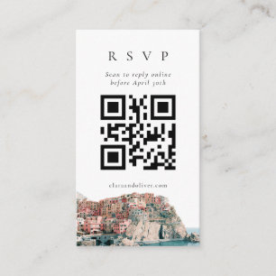 D'accompagnement Carte de réponse QR Code pour village de Cinque Te