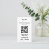 D'accompagnement Carte de réponse QR Code simple moderne incluse (Debout devant)