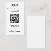 D'accompagnement Carte de réponse QR Code simple moderne incluse (Devant / Derrière)