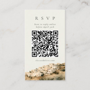 D'accompagnement Carte de réponse QR pour mariage aux maisons blanc