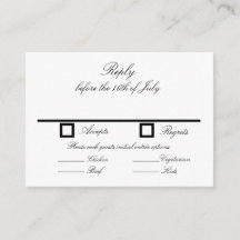 Carte de réponse RSVP