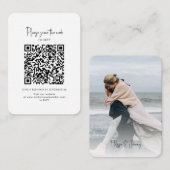 D'accompagnement Carte de réponse RSVP avec code QR de script (Devant / Derrière)