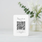 D'accompagnement Carte de réponse RSVP avec code QR de script (Debout devant)