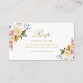 D'accompagnement Carte de réponse RSVP avec code QR pour un mariage (Devant)