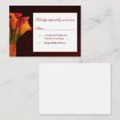 D'accompagnement Carte de réponse RSVP Calla lily (Devant / Derrière)