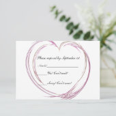 D'accompagnement Carte de réponse RSVP de mariage Abstrait rose du (Debout devant)