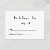 D'accompagnement Carte de réponse RSVP de mariage rouge classique (Dos)
