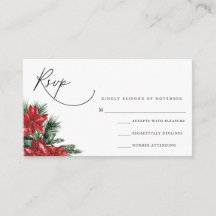 Carte de réponse RSVP de script moderne