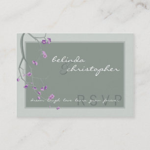 D'accompagnement CARTE DE RÉPONSE RSVP MINI :: fleurs de cerisier 6