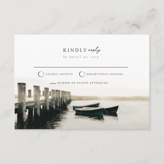 D'accompagnement Carte de réponse RSVP par courrier de Cape Cod ave (Devant)