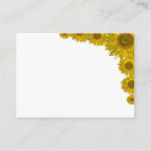 D'accompagnement Carte de réponse RSVP pour le mariage du tournesol (Dos)