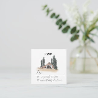 D'accompagnement Carte de réponse RSVP pour mariage de grange
