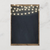 D'accompagnement Carte de réponse Rustic Wood & String Lights | Gra (Dos)
