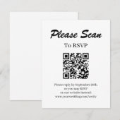 D'accompagnement Carte de réponse simple moderne avec code QR (Devant / Derrière)