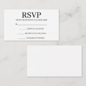 D'accompagnement Carte de réponse simple pour mariage (Devant / Derrière)