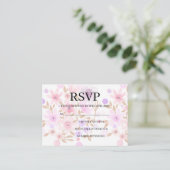 D'accompagnement Carte de réponse simple pour mariage (Debout devant)