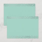 D'accompagnement CARTE DE REVÊTEMENT mini-confetti rustique argent  (Devant / Derrière)