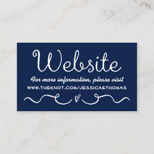D'accompagnement Carte de site mariage Bleu et blanc marine