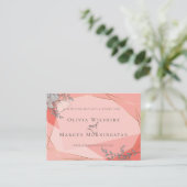D'accompagnement Carte de site mariage | Cadre Or Floral Coral (Debout devant)