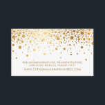 D'accompagnement Carte de site Mariage Faux Gold Foil Confetti Dots<br><div class="desc">Carte de site web mariage moderne,  élégante et unique avec des points de confettis en fausse feuille d'or. Ce sera parfait comme carte d'enceinte pour les invitations de mariage.</div>