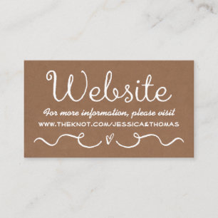 D'accompagnement Carte de site mariage   Rustic Country Kraft