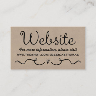 D'accompagnement Carte de site mariage   Rustic Country Kraft