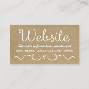 D'accompagnement Carte de site mariage   Rustic Country Kraft