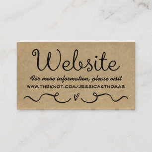 D'accompagnement Carte de site mariage   Rustic Country Kraft
