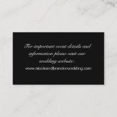 D'accompagnement Carte de site Mariage Silver Fairy Tale (Dos)