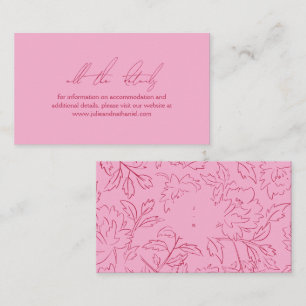 D'accompagnement Carte de site Web botanique colorée rose + rouge