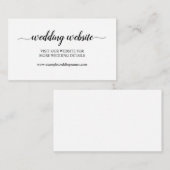 D'accompagnement Carte de site web de mariage à calligraphie noire (Devant / Derrière)