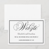 D'accompagnement Carte de site Web de mariage à l'encre noire et bl (Devant / Derrière)