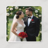 D'accompagnement Carte de site web de mariage avec code QR et carte (Dos)