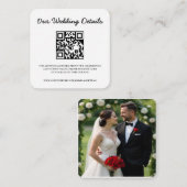 D'accompagnement Carte de site web de mariage avec code QR et carte (Devant / Derrière)